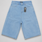 Men's Light Wash Baggy Denim Shorts