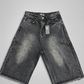 Men's Light Wash Baggy Denim Shorts