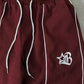 Men's Vintage Burgundy Piping Zip-Up Tracksuit Set