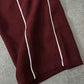 Men's Vintage Burgundy Piping Zip-Up Tracksuit Set