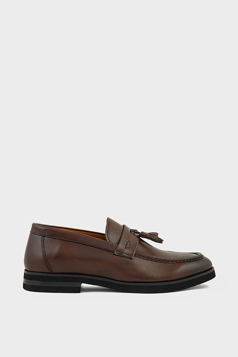 Classic Men's Leather Tassel Loafers – Slip-On Dress Shoes