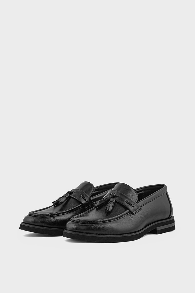 Classic Men's Leather Tassel Loafers – Slip-On Dress Shoes