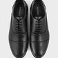 Classic Men's Leather Brogue Oxfords – Formal Cap-Toe Dress Shoes
