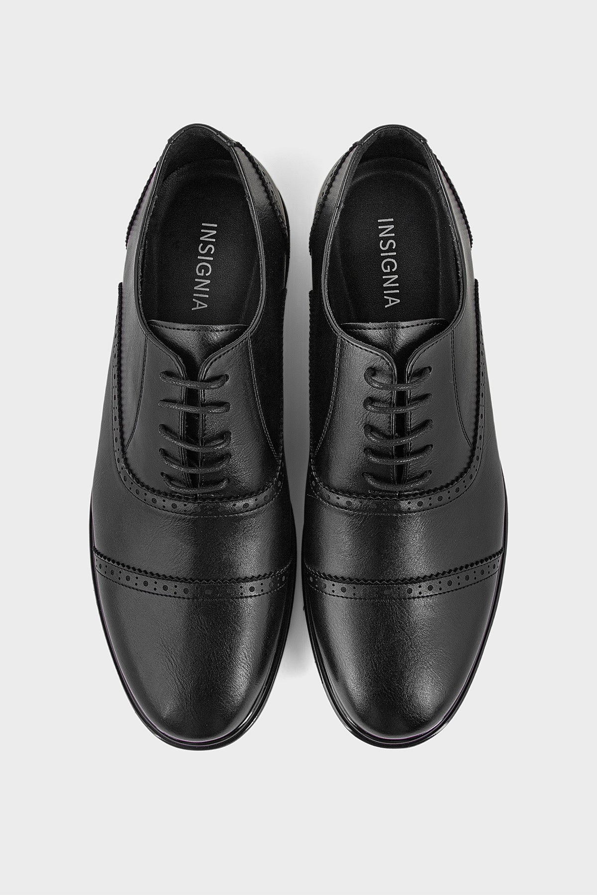 Classic Men's Leather Brogue Oxfords – Formal Cap-Toe Dress Shoes