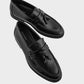 Classic Men's Leather Tassel Loafers – Slip-On Dress Shoes