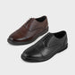 Classic Men's Leather Brogue Oxfords – Formal Cap-Toe Dress Shoes