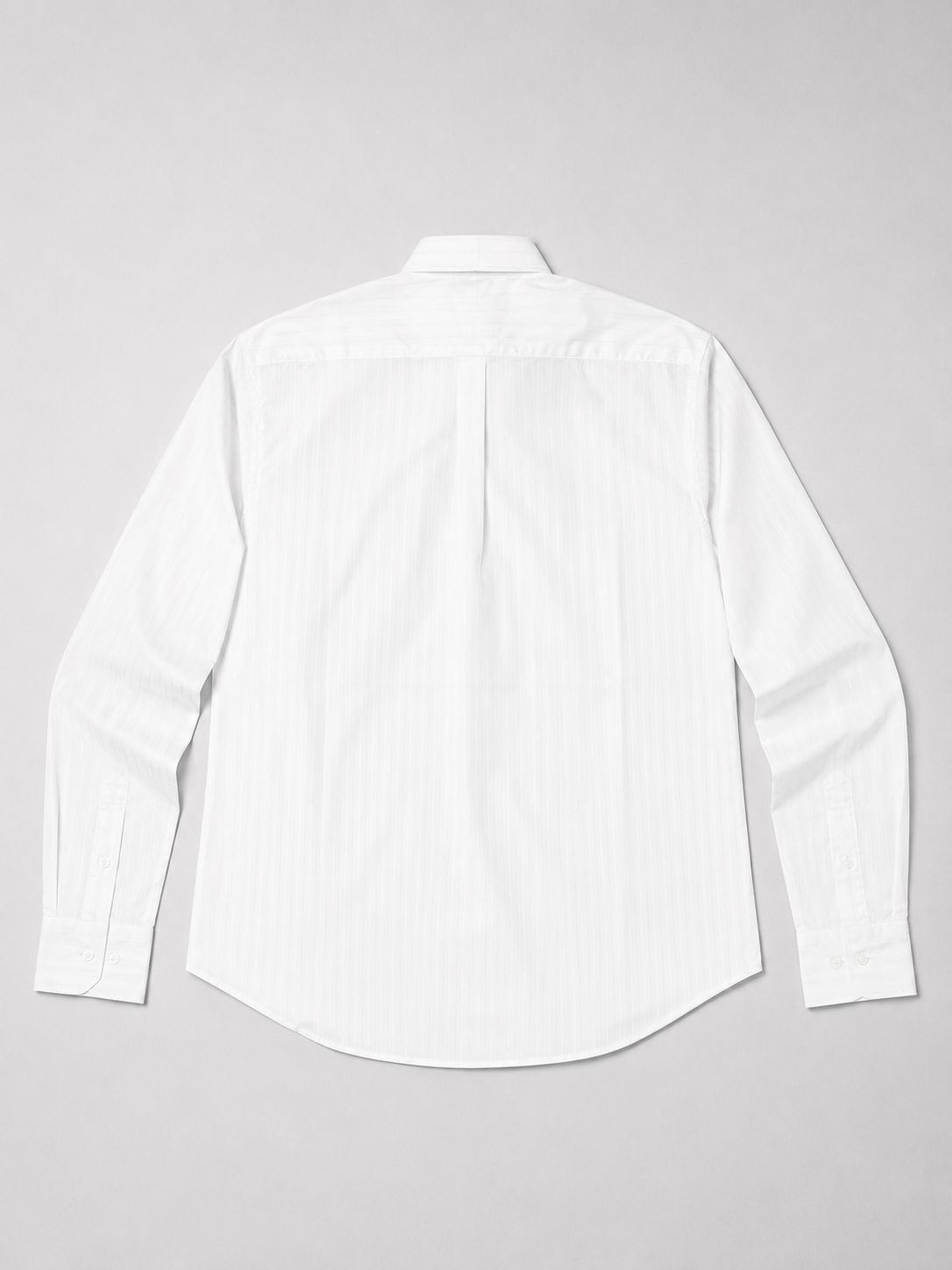 Men’s White Textured Slim-Fit Shirt
