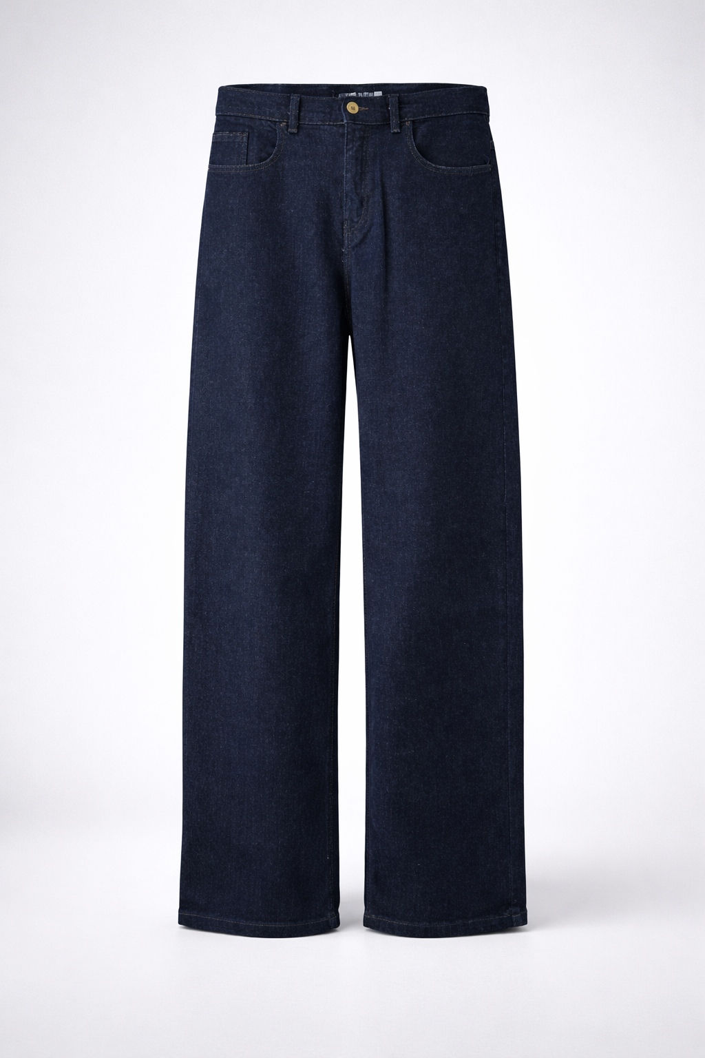 Men's Dark Indigo Wide-Leg Denim Jeans