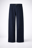 Men's Dark Indigo Wide-Leg Denim Jeans