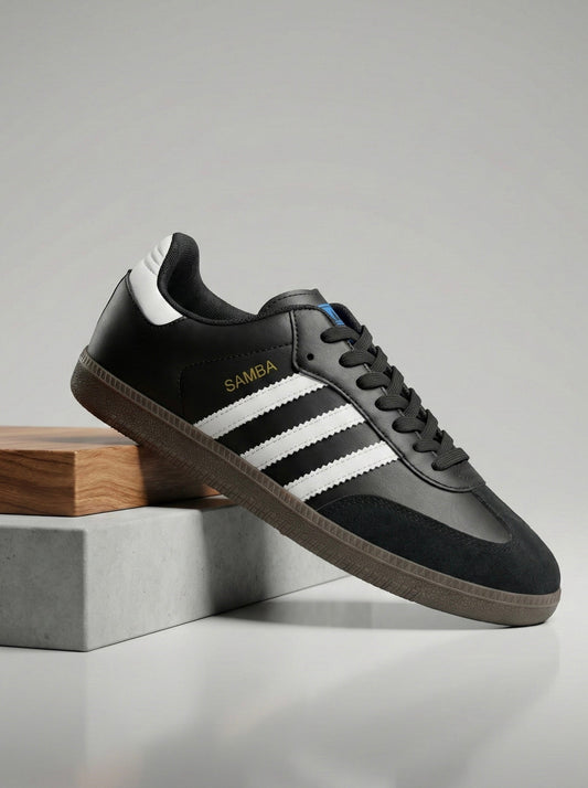 Classic Leather Samba Low-Top Sneakers – Retro Streetwear Shoes