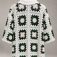 Crochet Floral Button-Up Shirt