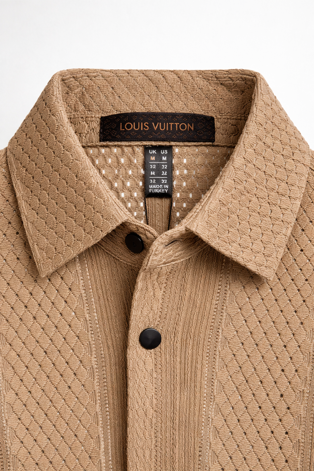 Textured Knit Button-Up Shirt – Relaxed Fit