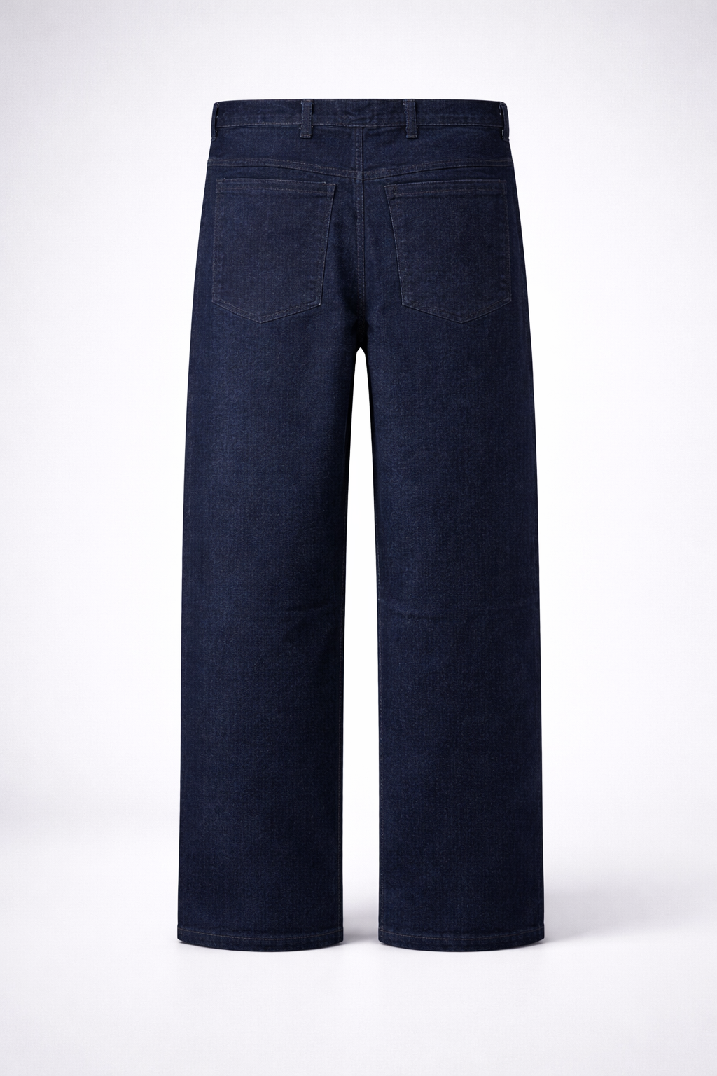 Men's Dark Indigo Wide-Leg Denim Jeans