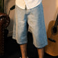 Men's Light Wash Baggy Denim Shorts