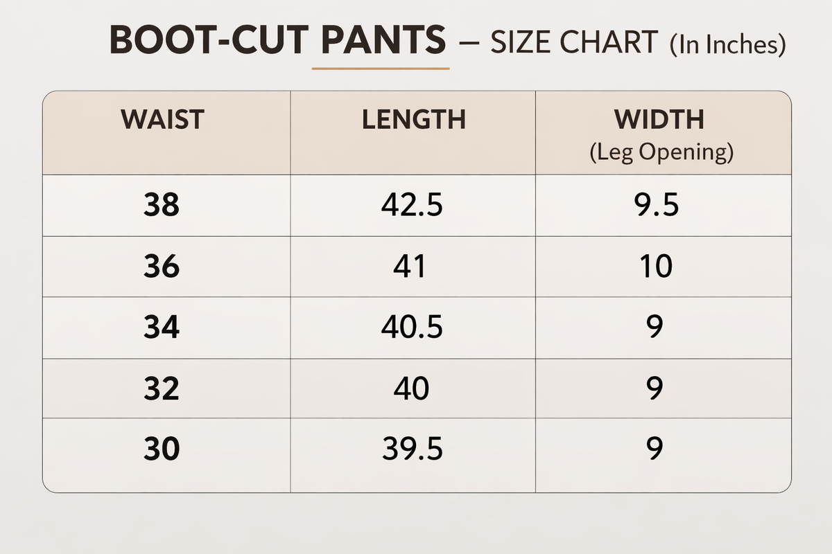 Men’s Premium Bootcut Pants – Classic Fit Trousers